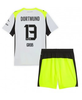 Günstige Borussia Dortmund Pascal Gross #13 Auswärts Trikotsatzt Kinder 2025-26 Kurzarm (+ Kurze Hosen)